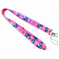 Colar de colapidador de celular da moda com lanyard rosa personalizado de logotipo